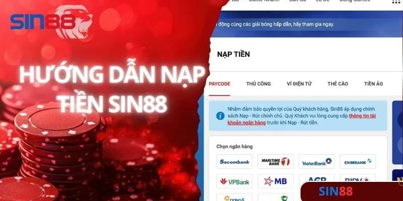 Nạp tiền Sin88 là gì